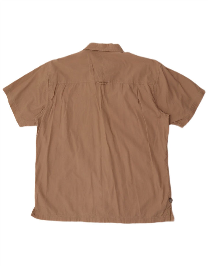 Cămașă cu mânecă scurtă pentru bărbați Mountain Warehouse, cu o formă regulată, mare, bej