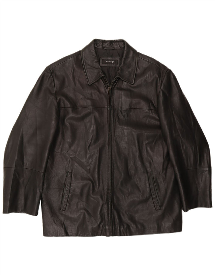 Jachetă de piele pentru bărbați Milestone EU 56 3XL Piele neagră