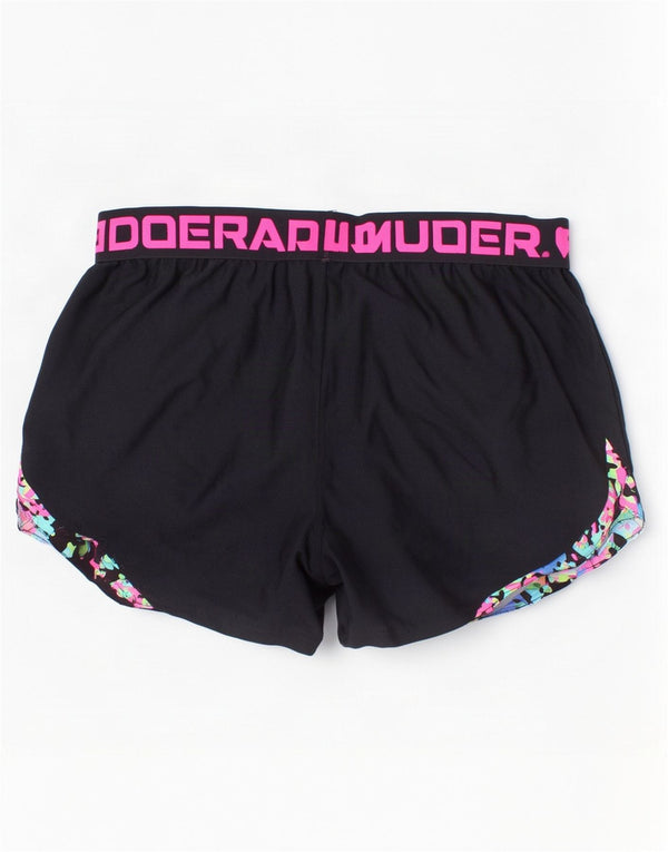 Pantaloni scurți sport Under Armour pentru fete 13-14 ani XL, negru, camuflaj