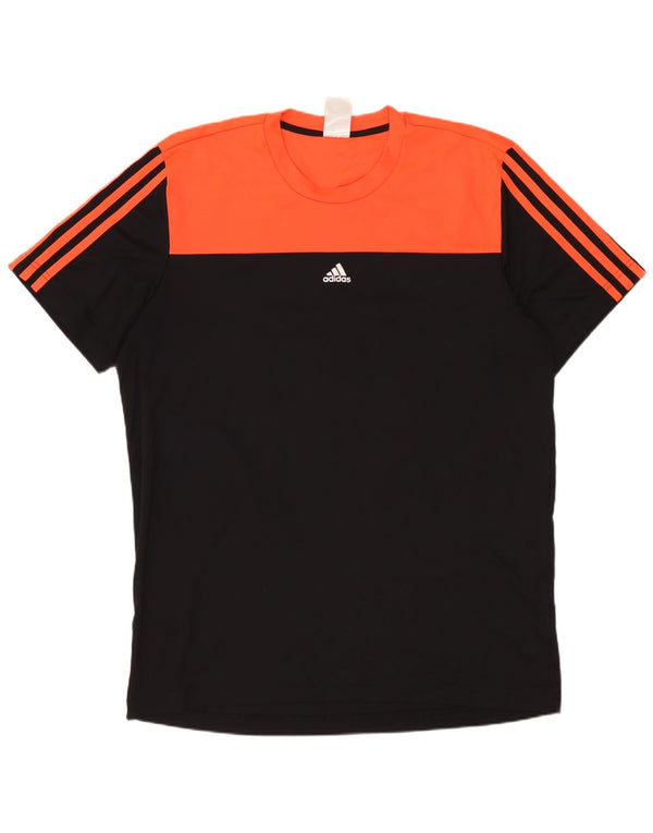 Tricou grafic ADIDAS pentru bărbați Top mare, negru, poliester color bloc