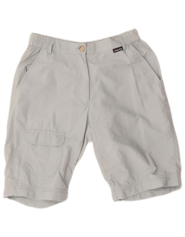 Pantaloni scurti cargo pentru femei Think Pink IT 44 Medium W27 Gri Poliester