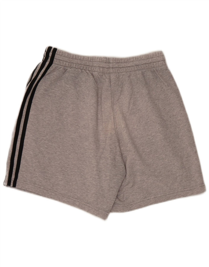 Pantaloni scurți sport Adidas pentru bărbați, bumbac gri mediu