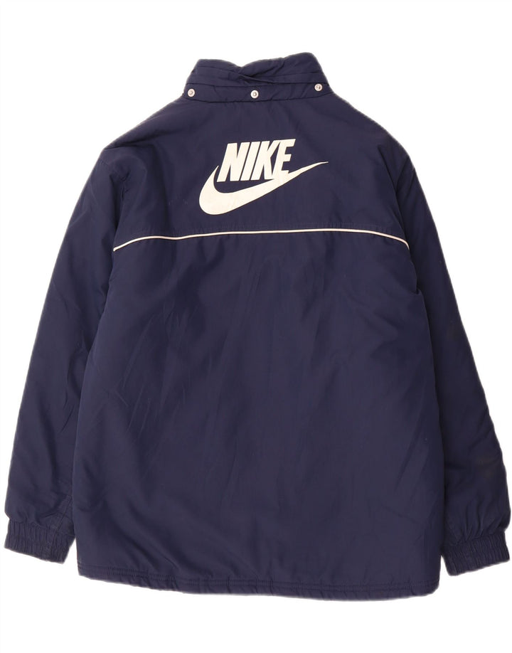 Jachetă căptușită cu grafică Nike pentru băieți 12-13 ani, mare, albastru bleumarin, poliester