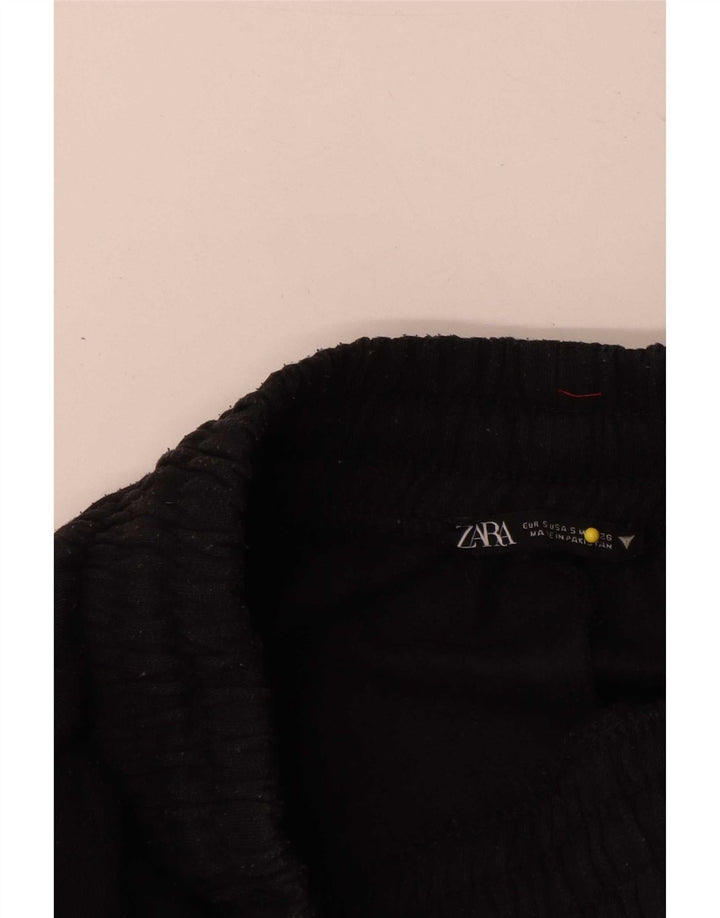Pantaloni de trening Zara Femei Joggeri UK 8 Mic Negru