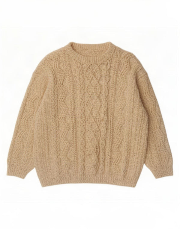 Pulover vintage pentru bărbați cu gâtul turnat, 2XL, alb