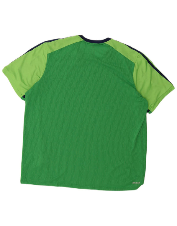 Tricou Adidas Climacool pentru bărbați Top 2XL Verde Poliester Colorblock