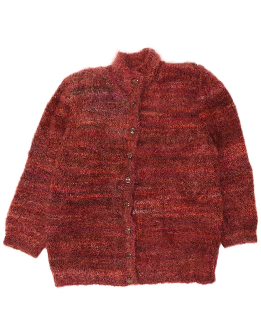 Pulover cardigan supradimensionat vintage pentru femei UK 18 XL Burgundy