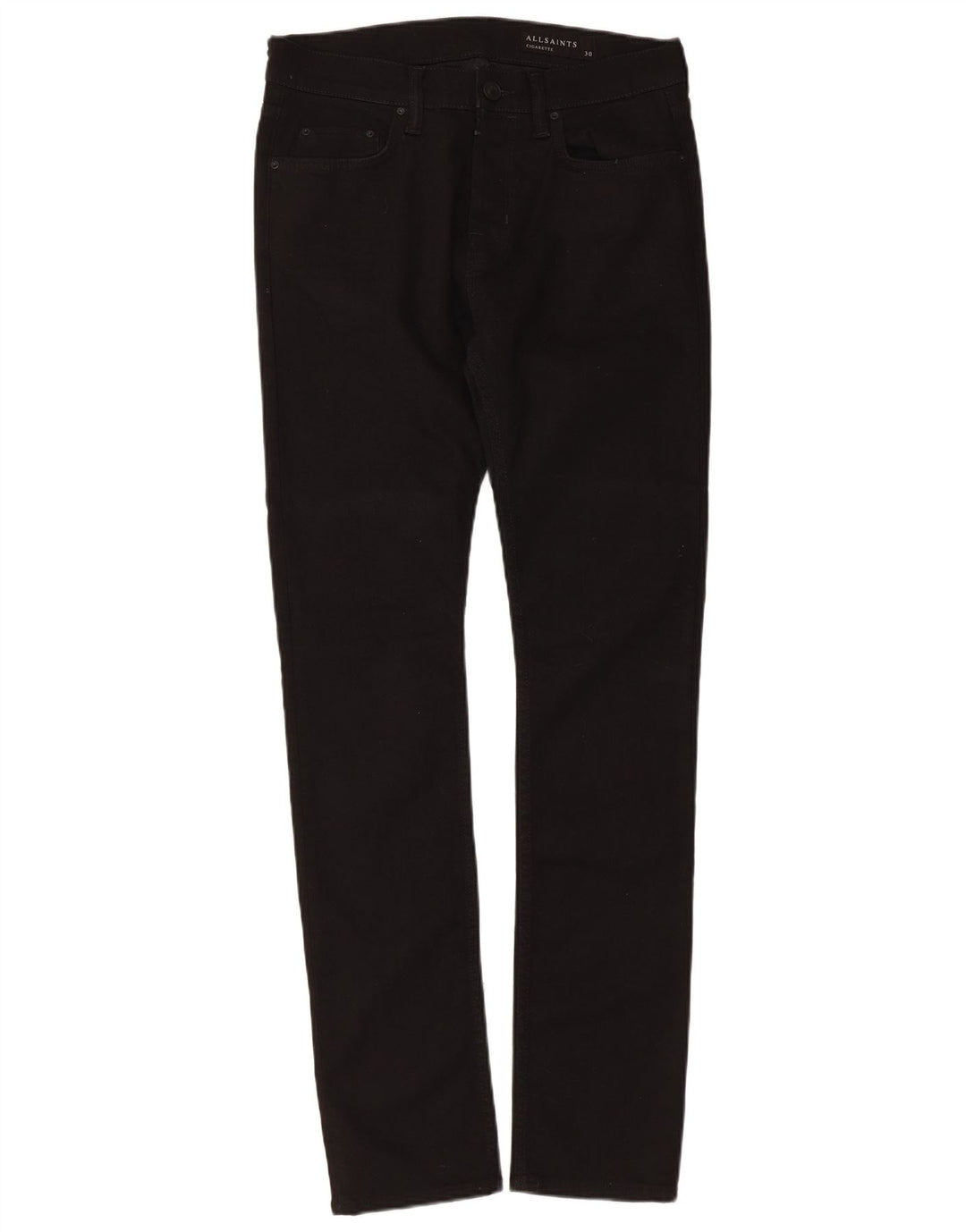 All Saints Blugi Slim Cigarette Bărbați L30 L31 Bumbac Negru