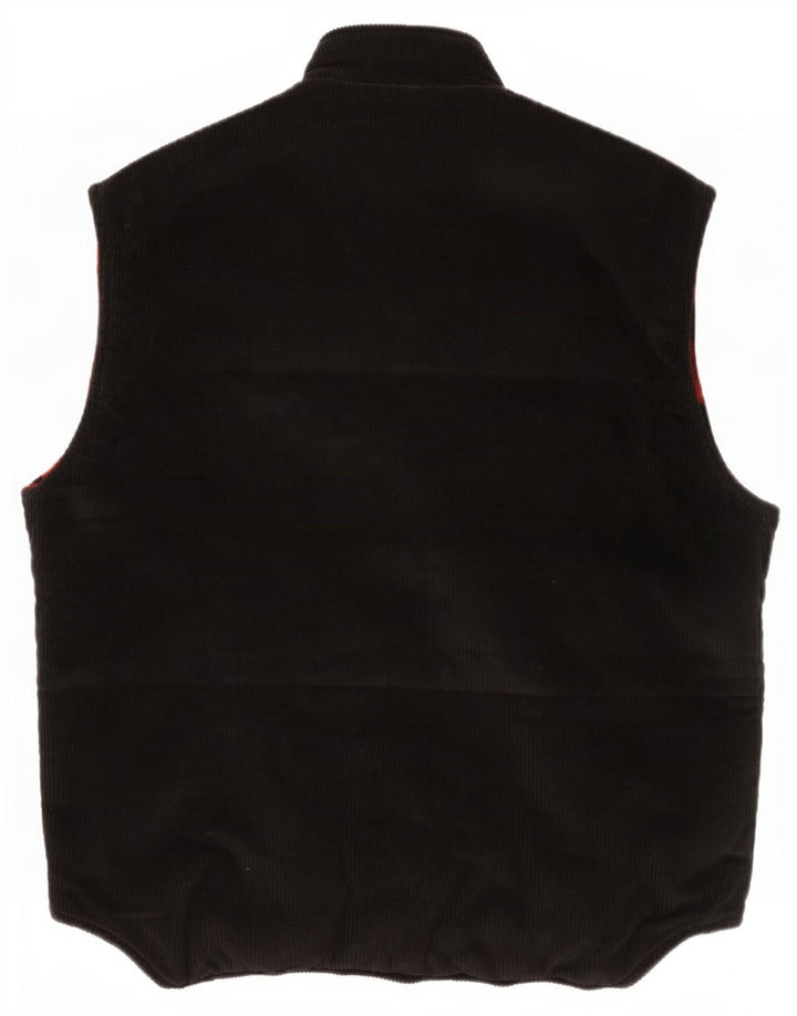 Gilet pentru bărbați Woolrich, reversibil, din velur, UK 38, lână neagră medie
