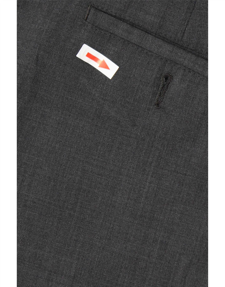 Marks & Spencer Pantaloni de costum croiți pentru bărbați L38 L31 Poliester gri