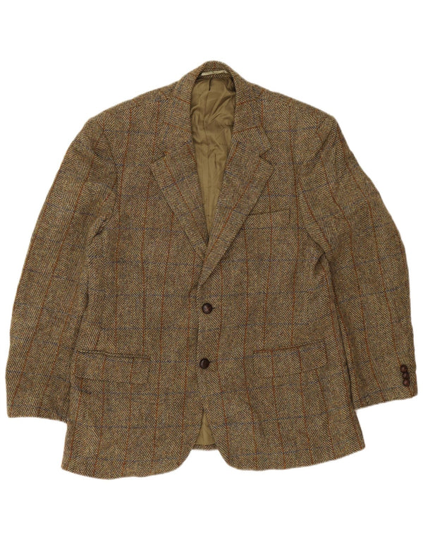 Jachetă pentru bărbați Harris Tweed cu 2 nasturi, UK 40, verde, verde