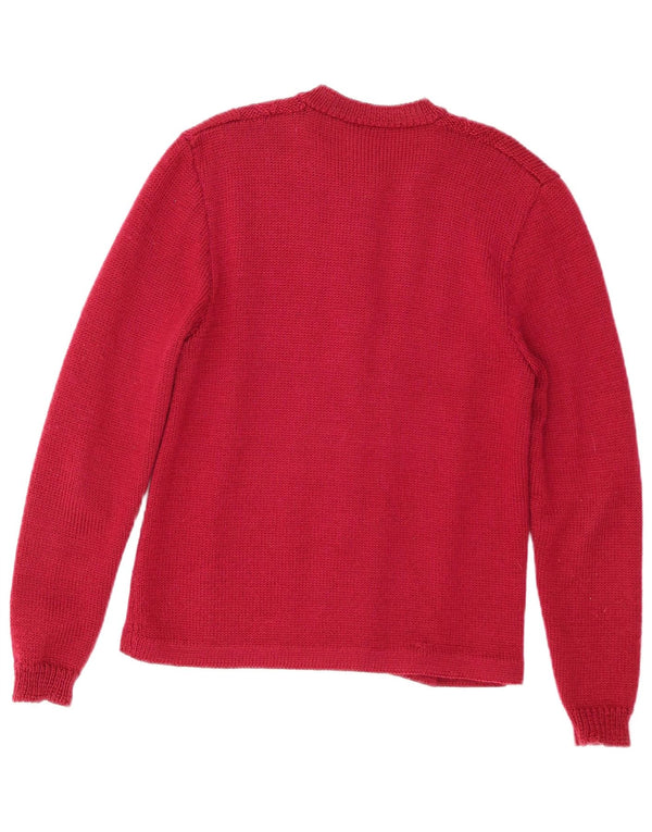 Pulover cardigan pentru femei VINTAGE UK 14 Medium Red