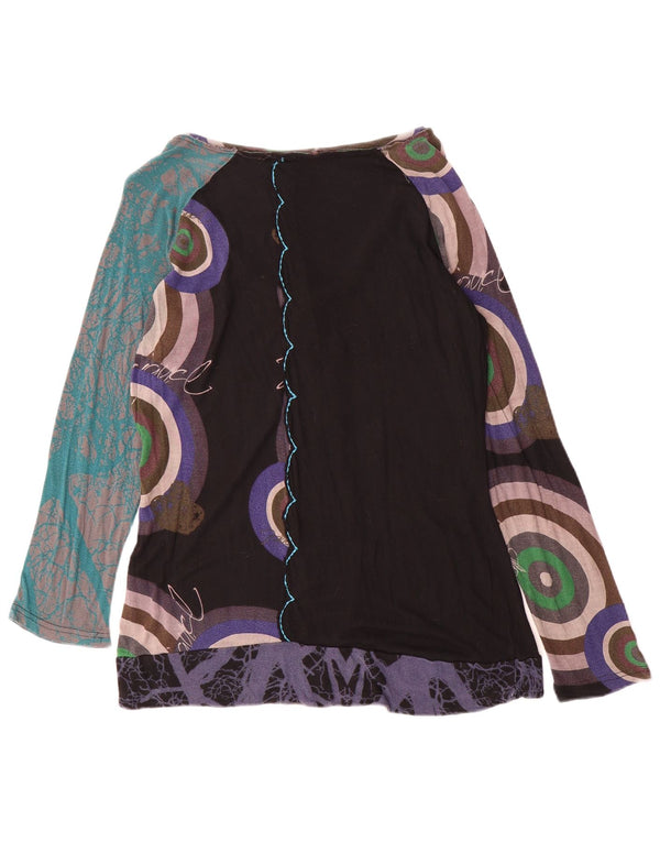 Desigual Womens Abstract Pattern Tunic Top UK 18 XL Multicolor Viscoza