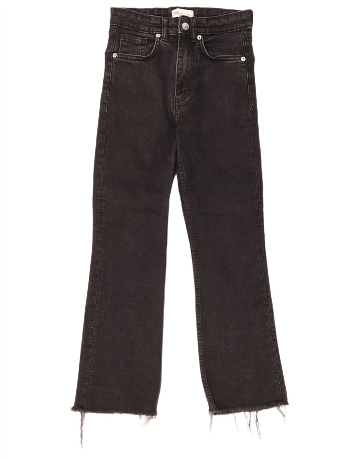 Blugi Zara Femei Bootcut EU 36 XS W26 L25 Negri