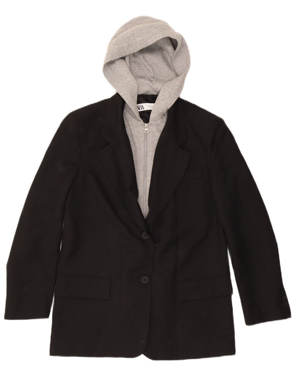 Jachetă blazer supradimensionată pentru femei Zara UK 6 XS Negru Colorblock