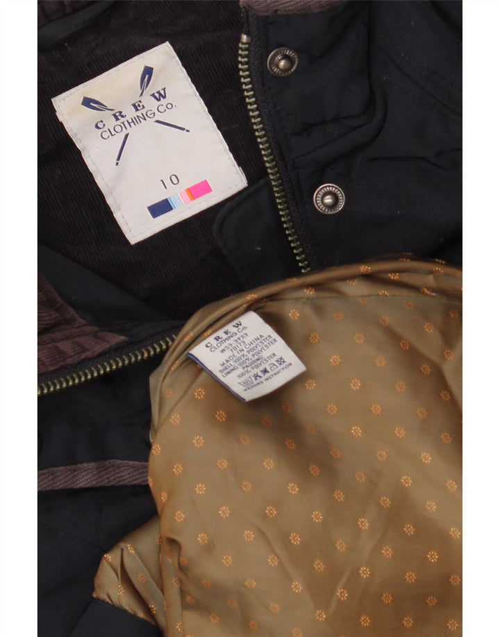 CREW CLOTHING Jachetă matlasată supradimensionată pentru femei UK 10 Small Bleumarin