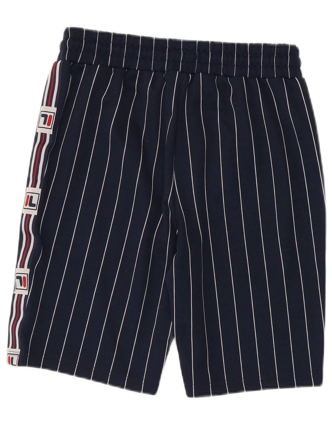 Pantaloni scurți sport cu grafică Fila pentru bărbați, poliester cu dungi mici, bleumarin
