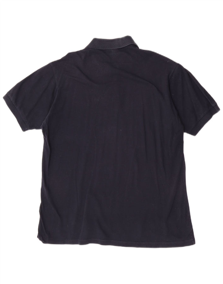 Cămașă polo Sergio Tacchini pentru bărbați din bumbac mare, albastru bleumarin