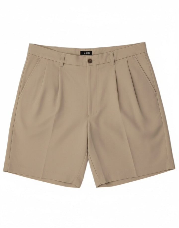Pantaloni scurți chino pentru bărbați Izod, W34, mare, bej, poliester