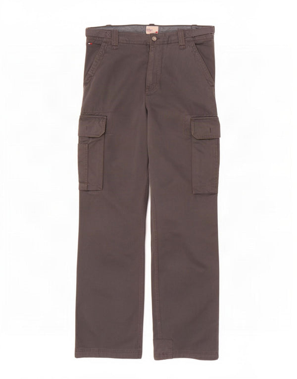 Pantaloni cargo dritti pentru bărbați Tommy Hilfiger W32 L34 bumbac gri
