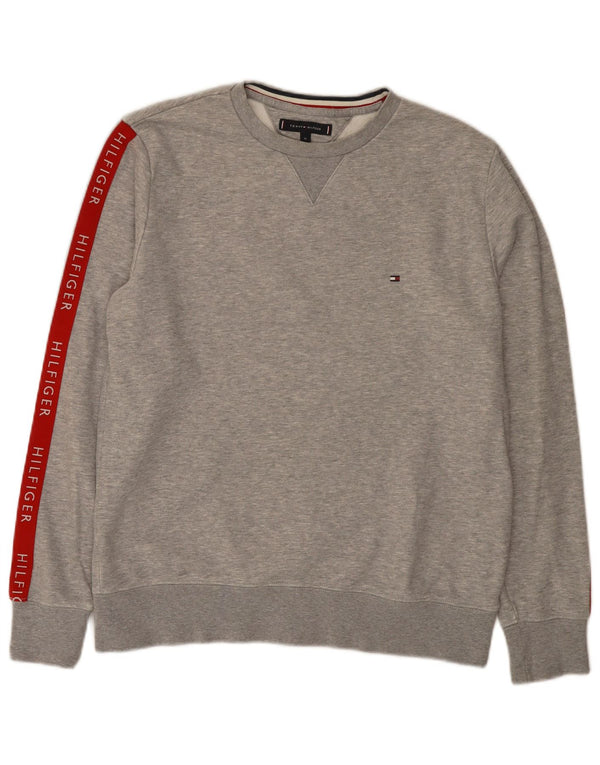Hanorac grafic pentru bărbați Tommy Hilfiger Jumper Medium Gri Colorblock