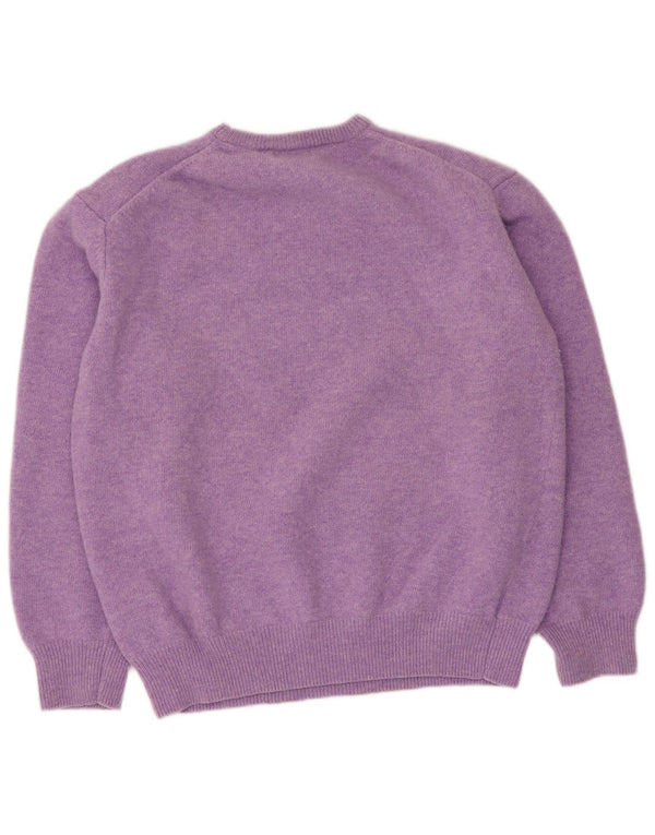 Kappa Womens Crew Neck Jumper Sweater UK 20 2XL Purple Virgin Wool