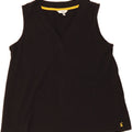 JOULES Womens Vest Top UK 12 Medium Black Vintage Joules and Second-Hand Joules from Messina Hembry 