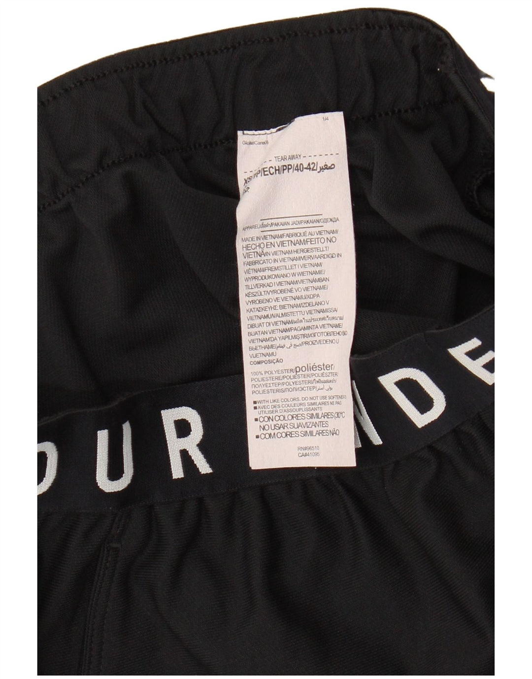 Pantaloni scurti sport grafic UNDER ARMOUR pentru femei UK 4 XS poliester negru