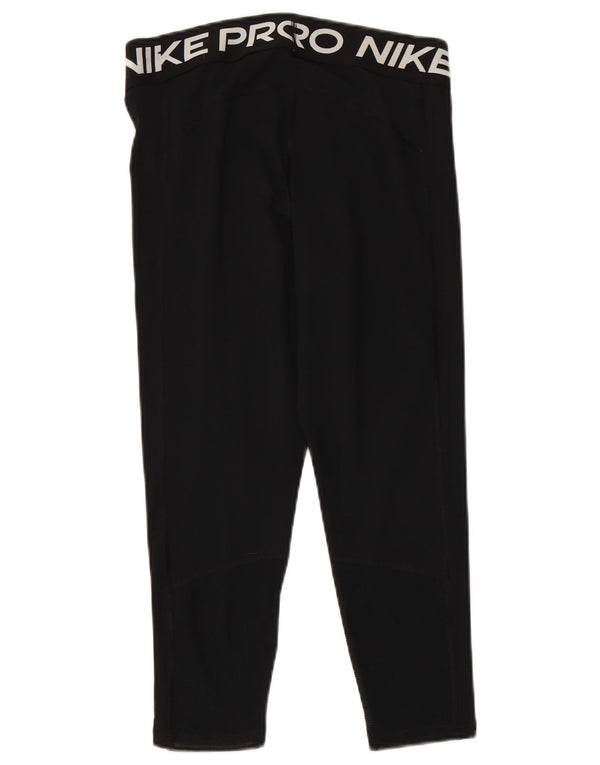 Leggings NIKE Dri Fit Graphic pentru femei UK 14, poliester negru mare