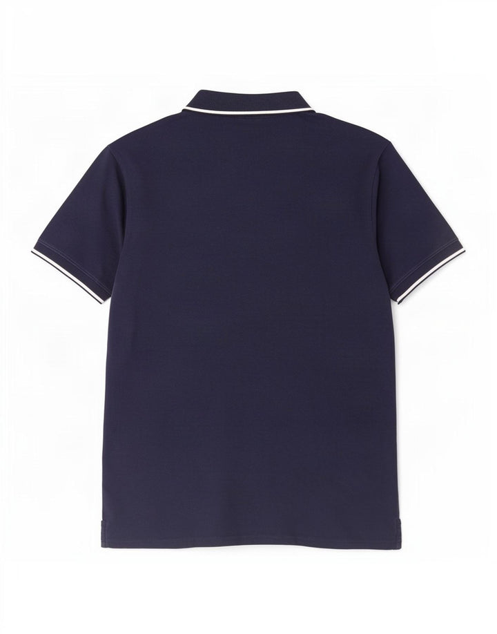 Tricou polo pentru bărbați Lyle & Scott, mediu bleumarin, cu dungi