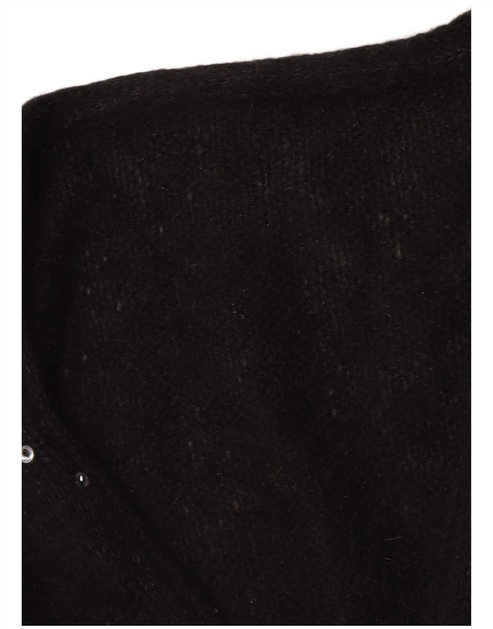 Pulover Cardigan Vintage pentru Damă UK 16 Large Negru