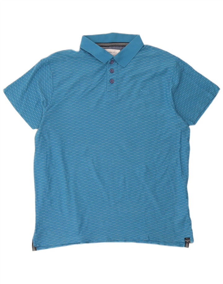 Tricou polo pentru bărbați Weird Fish, XL, albastru, bumbac cu pete