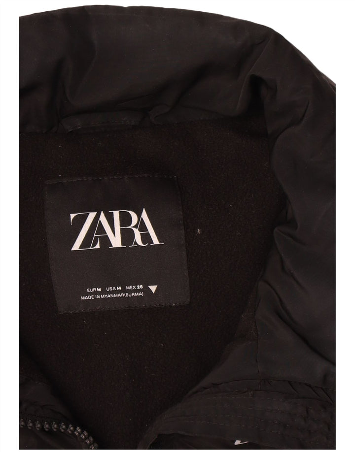 Gilet căptușit pentru femei Zara UK 14 Medium Black Poliester