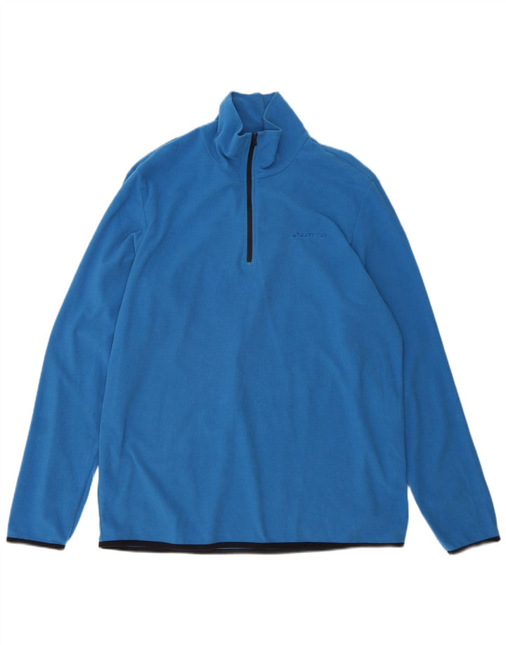 Pulover din lână Lotto pentru bărbați, cu fermoar, 2XL, poliester albastru
