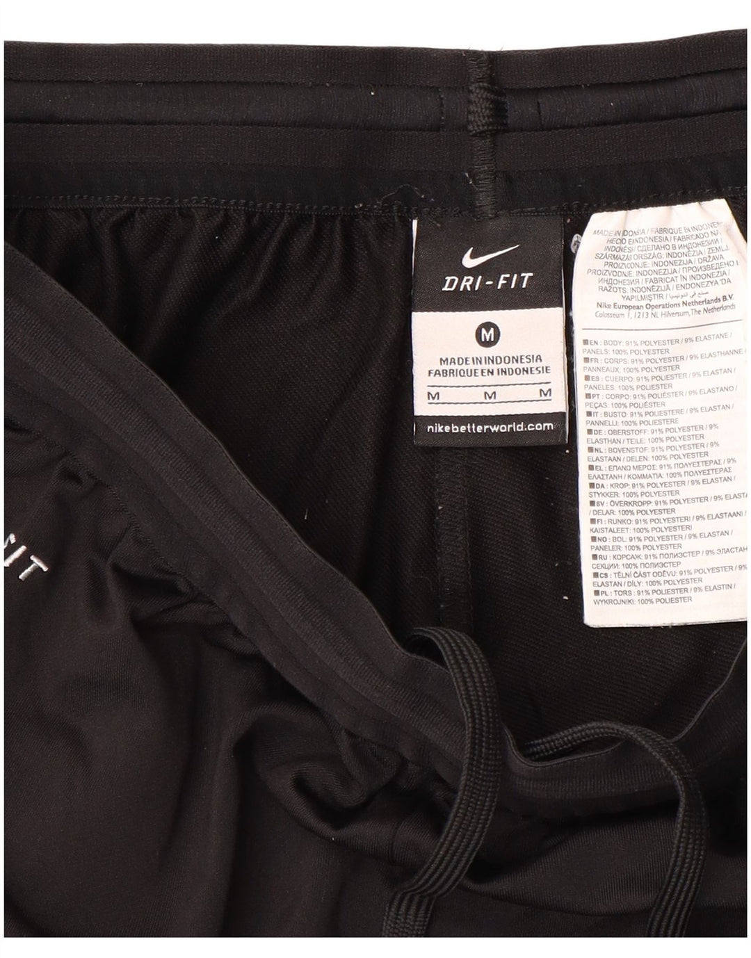 Pantaloni de trening NIKE Dri Fit pentru bărbați, negru mediu, poliester bloc de culoare