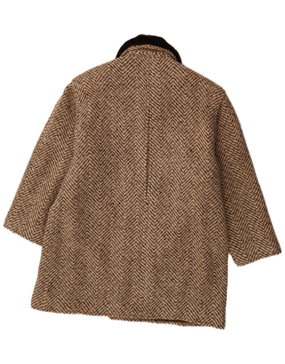 Pardesiu vintage pentru bărbați UK 42 XL maro chevron