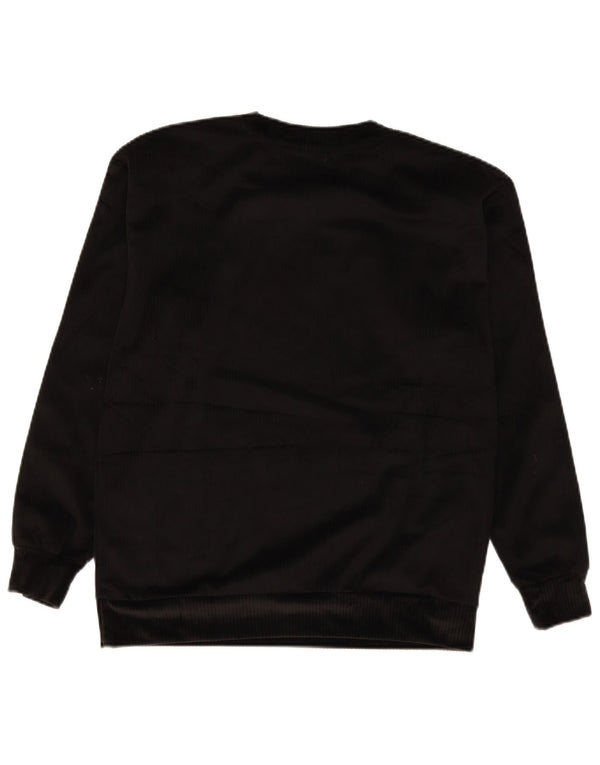Pulover adidas supradimensionat din velur pentru femei UK 6 XS poliester negru