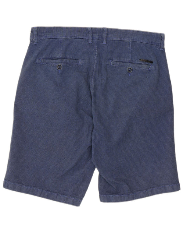 Gas Mens Chino Shorts W30 Medium Navy Blue Cotton