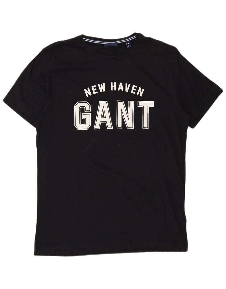 Gant Tricou cu grafică New Haven pentru bărbați Top mediu din bumbac negru