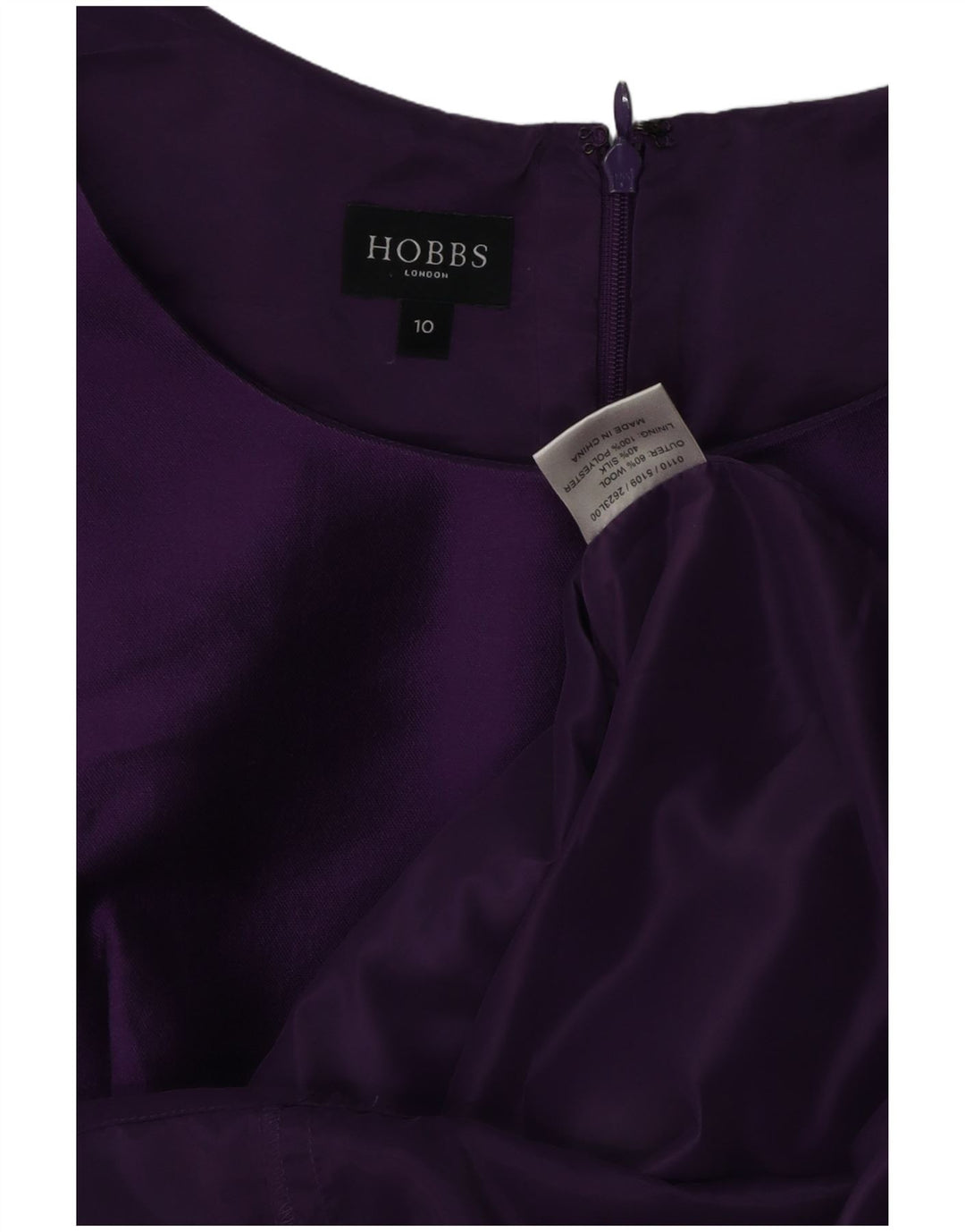 Rochie Hobbs pentru femei, fără mâneci, poliester violet 10 UK