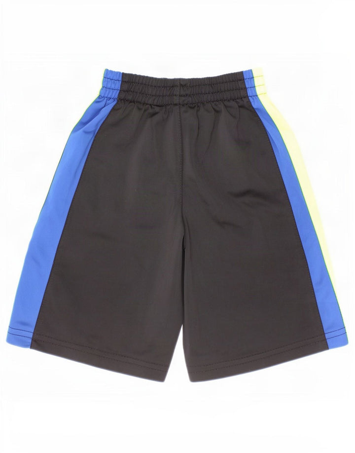 Pantaloni scurți sport Puma pentru băieți 4-5 ani, negru, poliester color bloc