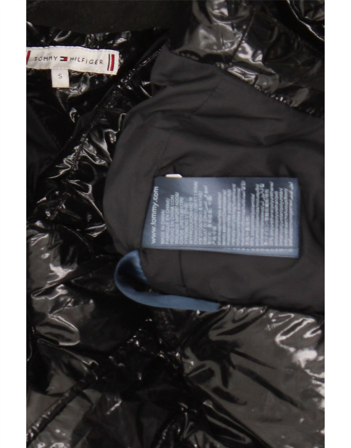 Jachetă căptușită cu glugă pentru femei Tommy Hilfiger UK 10 Poliamidă neagră mică