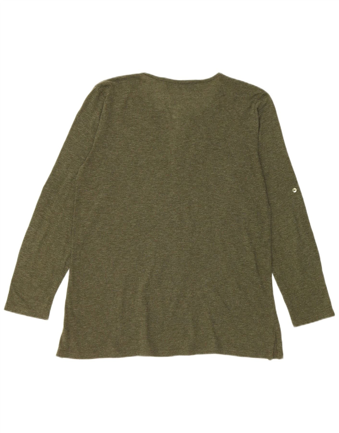 Top femeie Zara cu mânecă lungă UK 16 mare, verde, pete