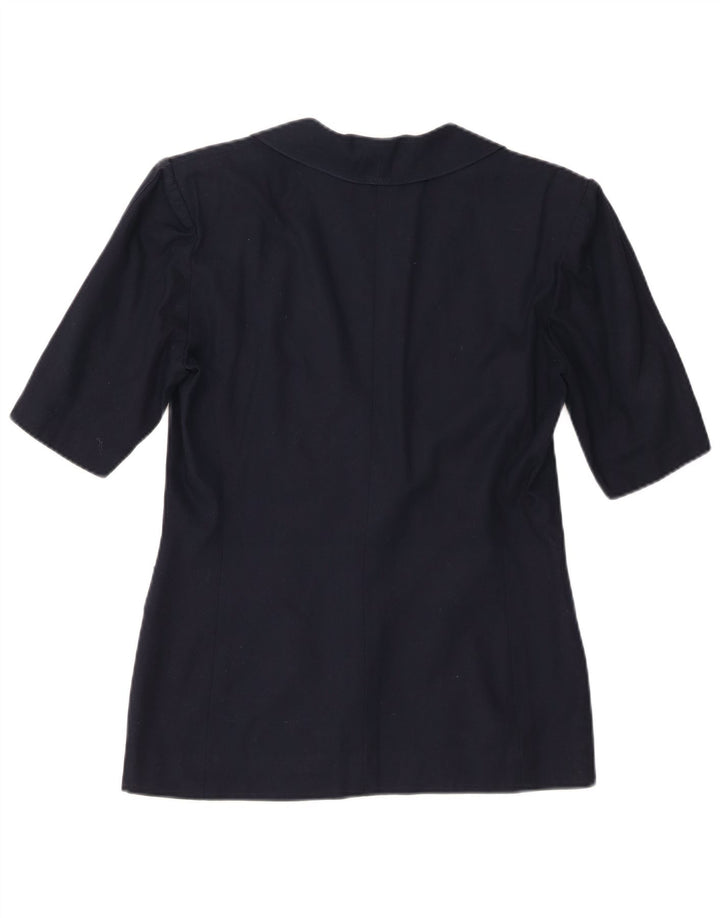 Jachetă blazer cu mânecă scurtă pentru femei Luisa Spagnoli IT 42 Medium Bleumarin