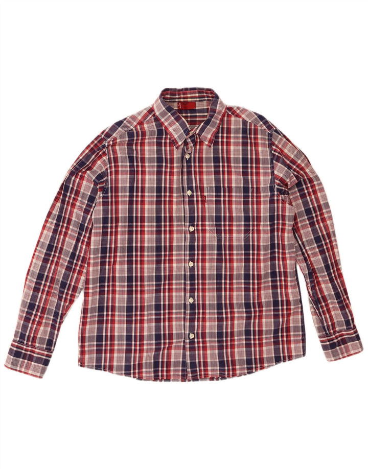 LEVI'S Mens Shirt Large Red Check Cotton