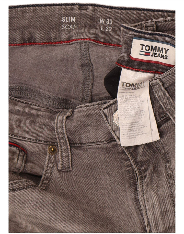 Blugi slim pentru bărbați Tommy Hilfiger W33 L32 bumbac gri