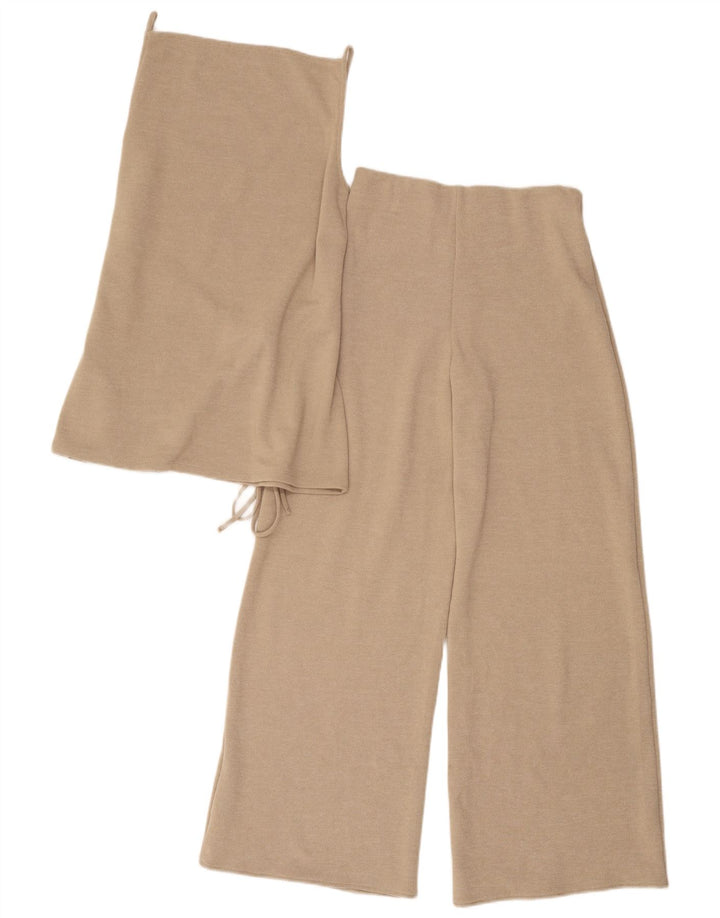Set 2 piese pentru femei Zara UK 8 Small W28 L28 Bej Poliester