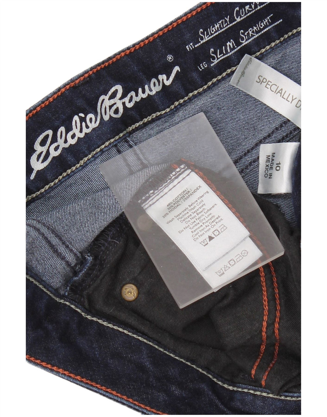 Blugi drepti pentru femei Eddie Bauer US 10 Large W30 L31 Bleumarin
