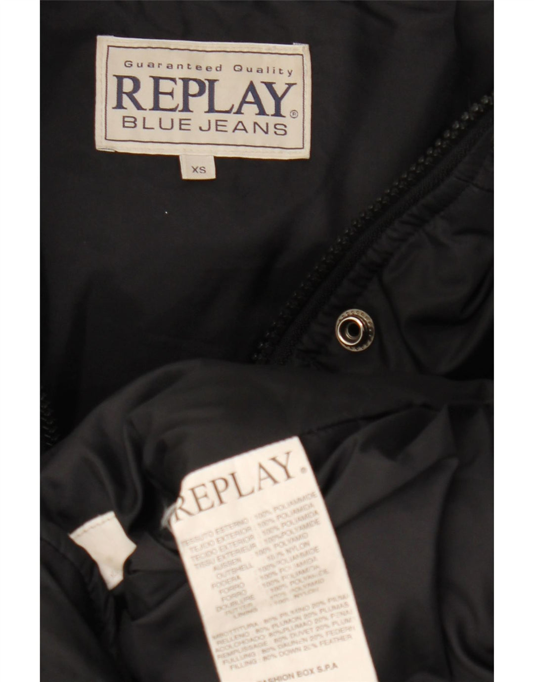 Palton supradimensionat pentru femei Replay UK 6 XS Poliamidă neagră