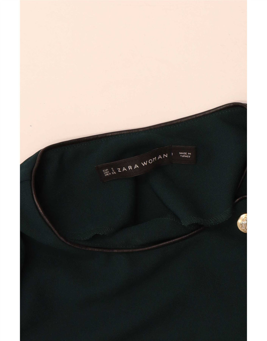 Rochie teacă cu mânecă lungă pentru femei Zara UK 10 Poliester verde mic